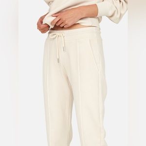 MATE the Label Fleece Front Seam Jogger in Bone Size XS